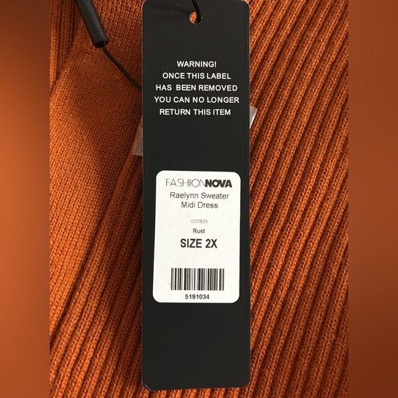 Fashion Nova Ribbed Midi Sweater Dress - Picture 5 of 6